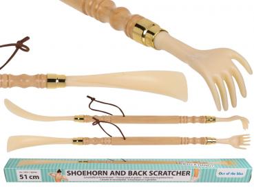 Schuhlöffel und Kratzhand