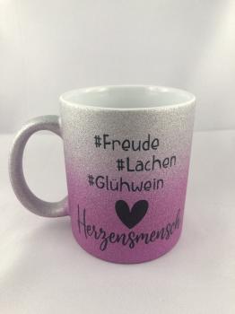 Preview: Keramiktasse sparkle  mit individueller Beschriftung