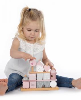 Preview: Steckspielhaus pink - Label label