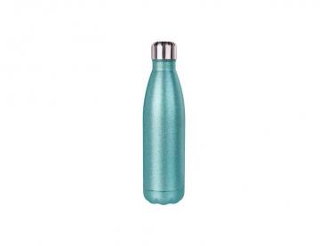 Preview: Edelstahlflasche Glitter aqua