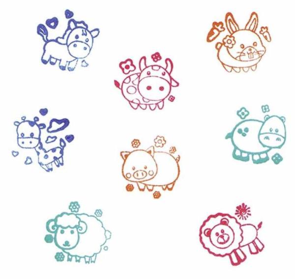 Stempel Tiere aus Kunststoff