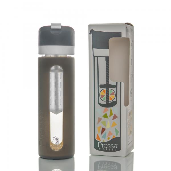 Pressa Bottle Trinkflasche Glas Charcoal (Grau)