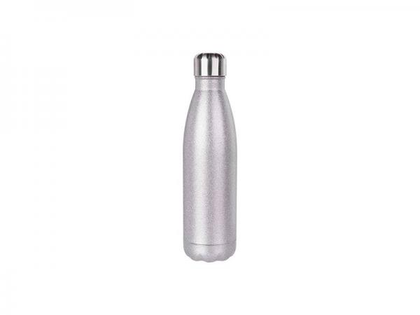 Edelstahlflasche Glitter silber